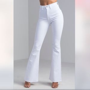 Akira Keep on high rise flare jeans NWOT